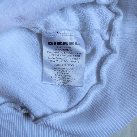 Diesel Girls Sweatshirt SZ 5 White & Pink - Picture 9 of 9